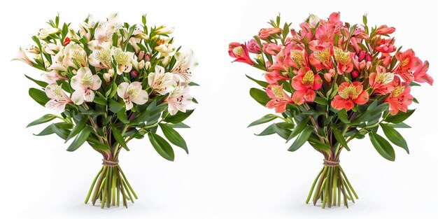 Photo bouquet fait avec des fleurs d'alstroemeria