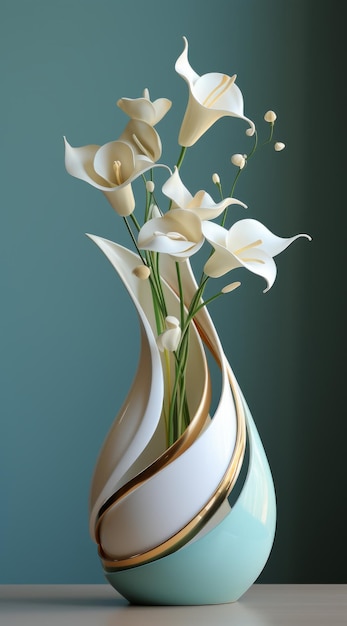 bouquet de fleurs blanches dans un vase