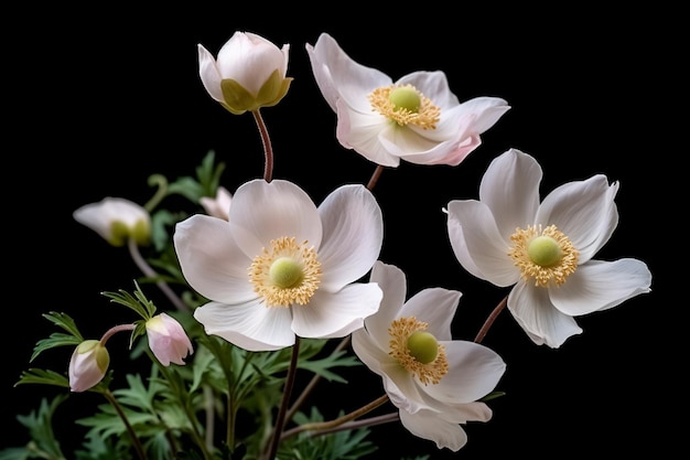 un bouquet de fleurs blanches