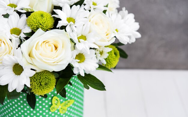 Bouquet de fleurs blanches