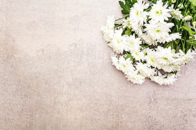 Bouquet de fleurs de chrysanthème blanc