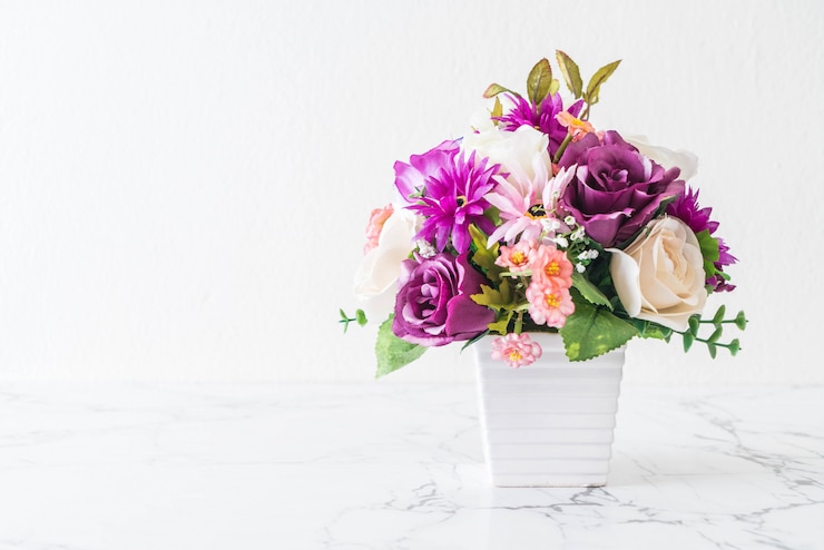 Photo bouquet de fleurs dans un vase