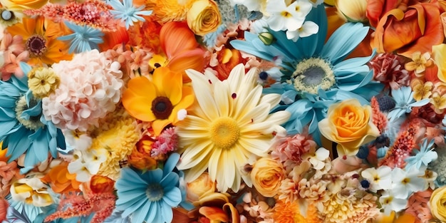 Photo un bouquet de fleurs du jardin des fleurs de l'artiste robert penney.