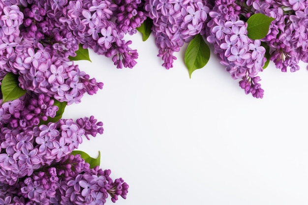 un bouquet de fleurs lilas sur fond blanc.