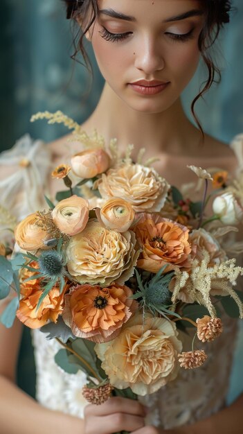 un bouquet de fleurs de la mariée