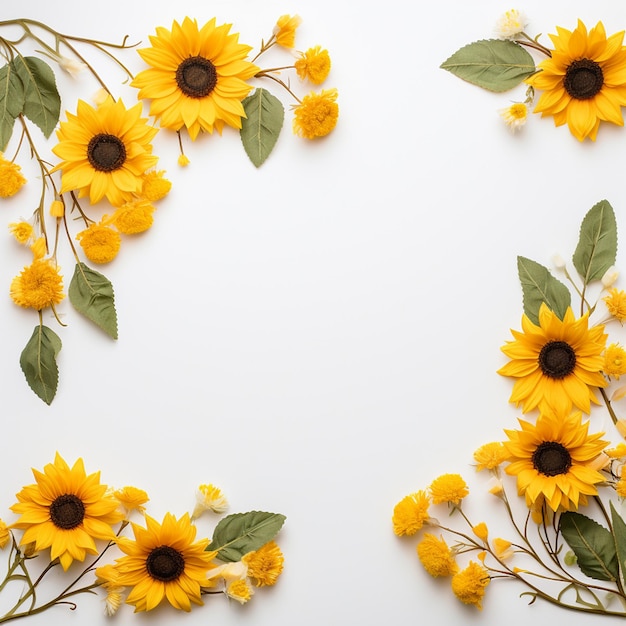 Un bouquet de fleurs miniatures tournesols héliopsis frappé par le soleil lilas jaune boutons de célibataire