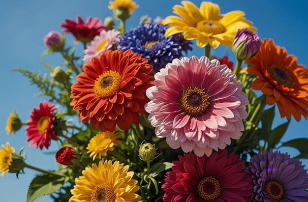 Photo un bouquet de fleurs avec le mot fleurs en bas