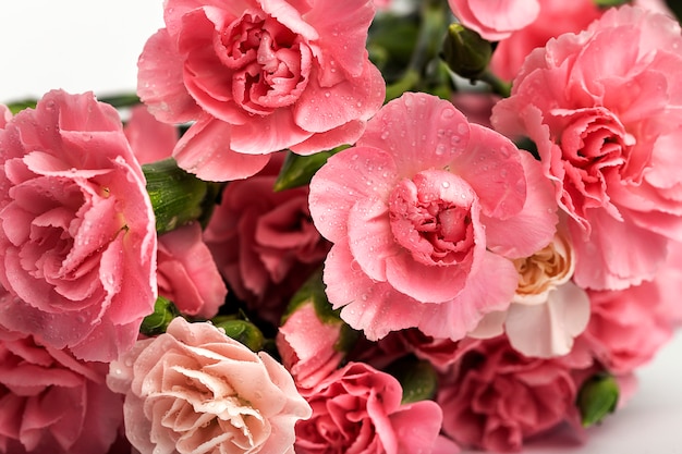 Bouquet de fleurs d&#39;oeillets roses
