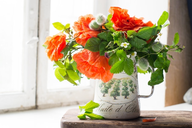 bouquet de fleurs d'oranger dans un vase