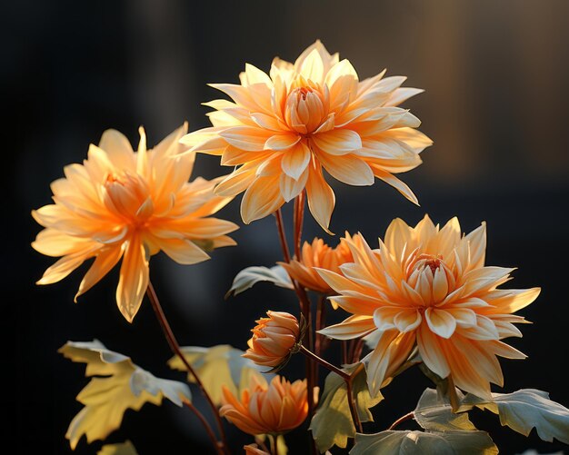 un bouquet de fleurs oranges dans un vase