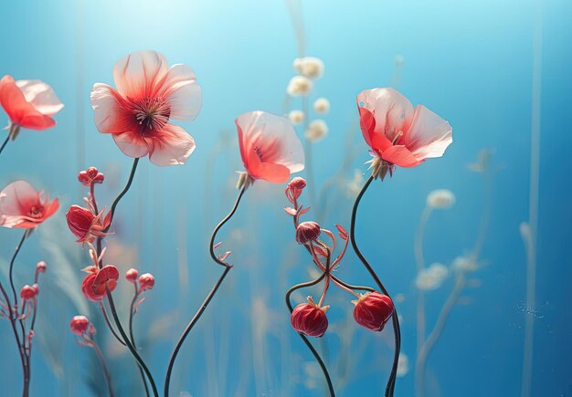 Photo un bouquet de fleurs qui sont dans l'eau