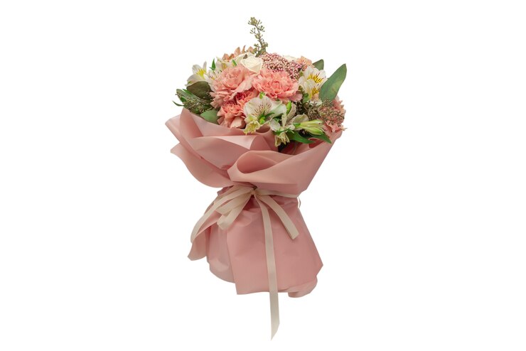 Photo bouquet de fleurs rose tendre