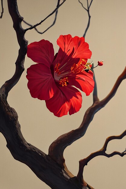 Photo un bouquet de fleurs rouges avec une belle forme de design créatif matériau fond de papier peint