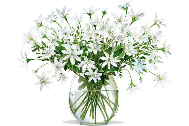 Bouquet de fleurs sauvages du printemps dans un vase blanc