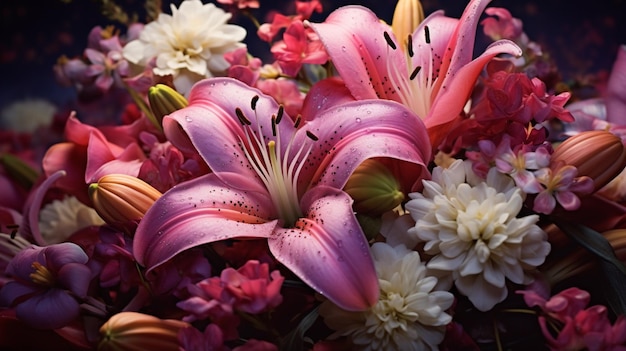 un bouquet de fleurs de la société de la société