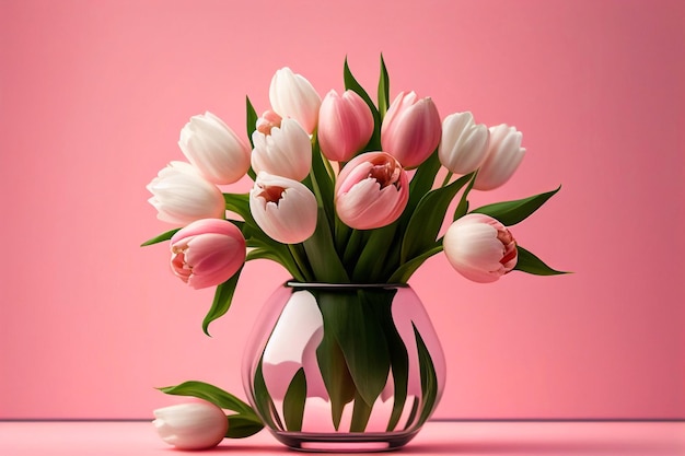 un bouquet de fleurs de tulipes. illustration.