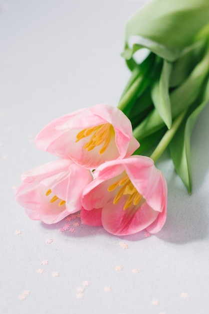 Bouquet de fleurs de tulipes roses