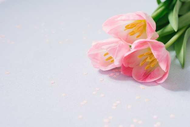 Bouquet de fleurs de tulipes roses