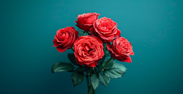 Bouquet floral brillant de roses d'humeur festive généré par l'IA