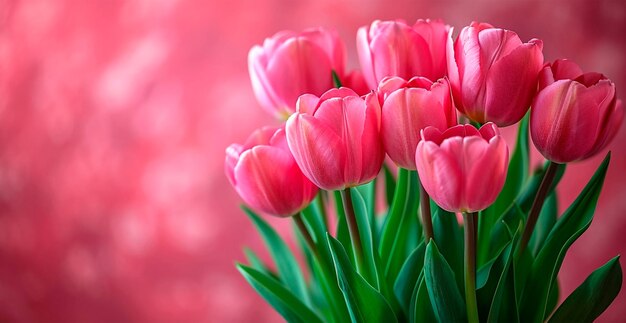 Bouquet floral lumineux de tulipes d'humeur festive généré par l'IA