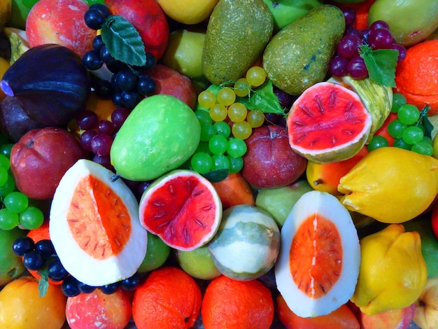 Photo bouquet de fond de fruits