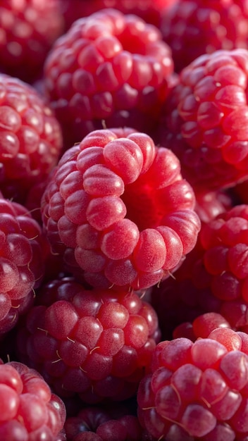 un bouquet de framboises avec le mot framboise dessus