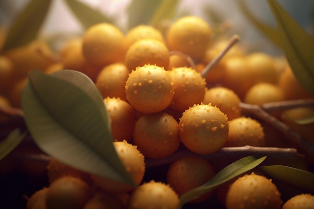 Un bouquet de fruits oranges