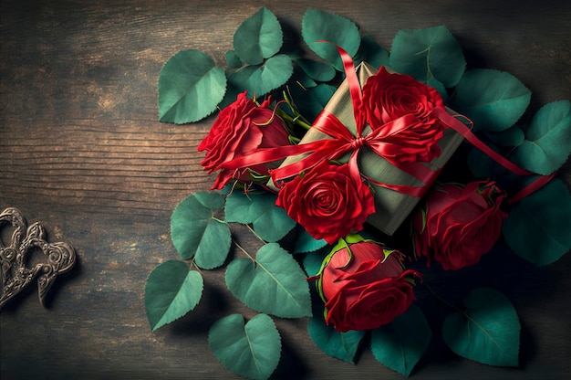 Bouquet de luxe composé de roses rouges dans un magasin de fleurs Saint Valentin Bouquet de roses rouges