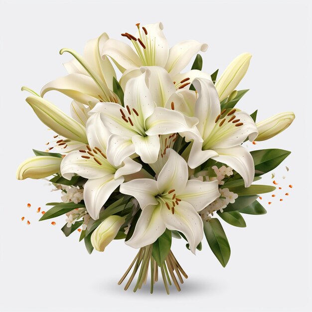 Bouquet de Lys blancs