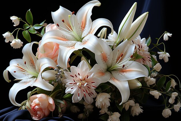 Bouquet de Lys élégant dans des tons doux