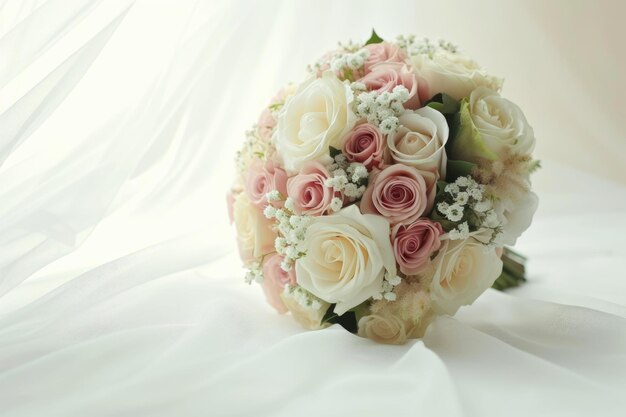 Bouquet de mariage moderne et coloré sur fond blanc
