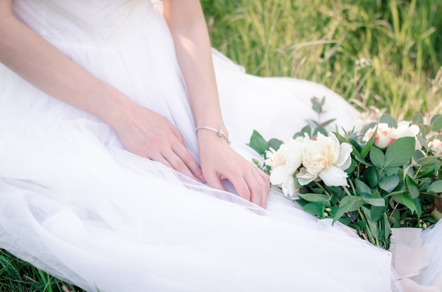 Bouquet de mariée de fleurs sauvages