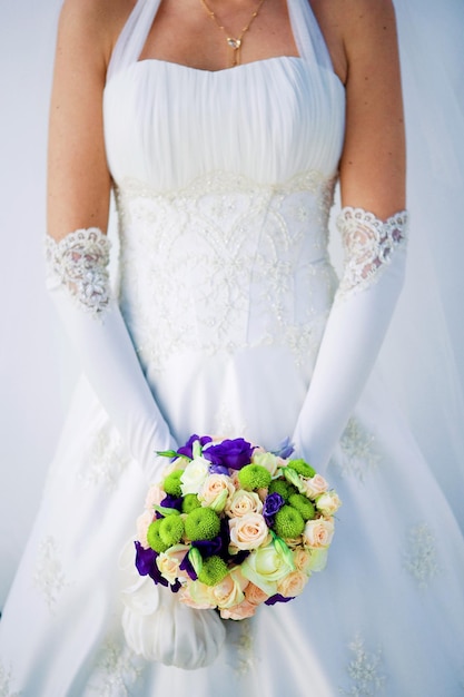 Bouquet de mariée le jour du mariage