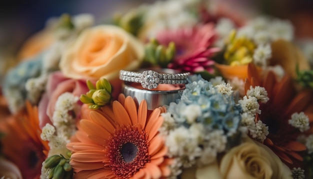 Le bouquet de la mariée un symbole d'amour et de mariage généré par l'IA