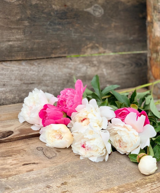 Photo bouquet de pivoines