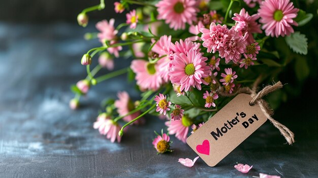 Photo un bouquet pour la fête des mères en gros plan