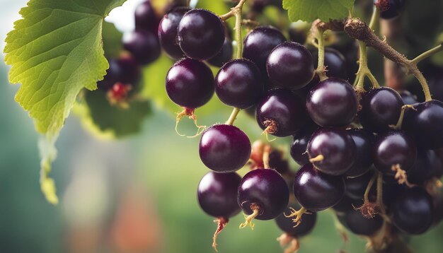 un bouquet de raisins avec le mot cerise au fond