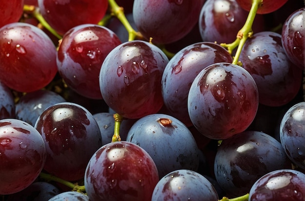 un bouquet de raisins avec le mot raisin écrit sur eux