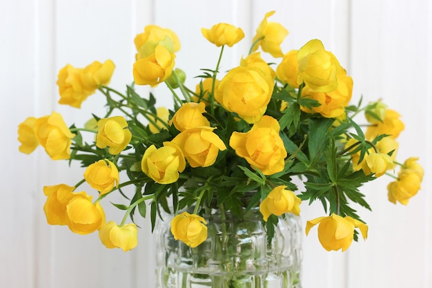 Bouquet de renonculacées de fleurs jaunes