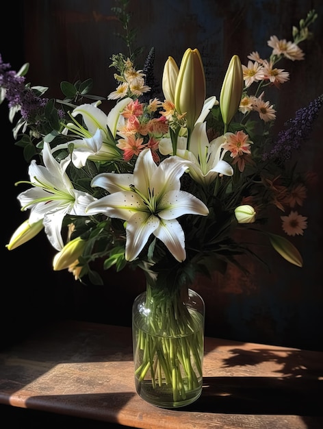 Bouquet romantique de Lys