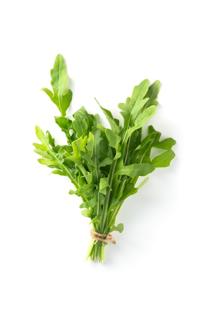 Bouquet de roquette fraîche isolée