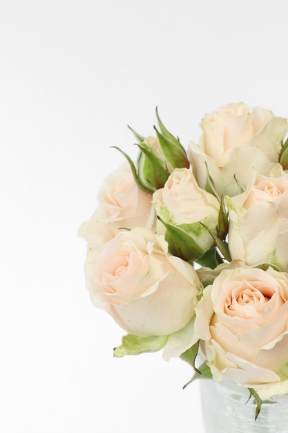 Bouquet de roses beiges