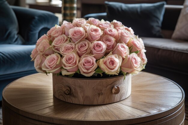 Un bouquet de roses captivant dans le salon