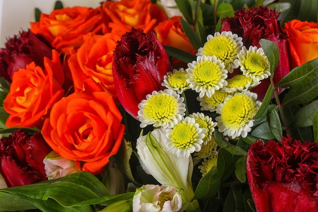 Bouquet de roses fraîches