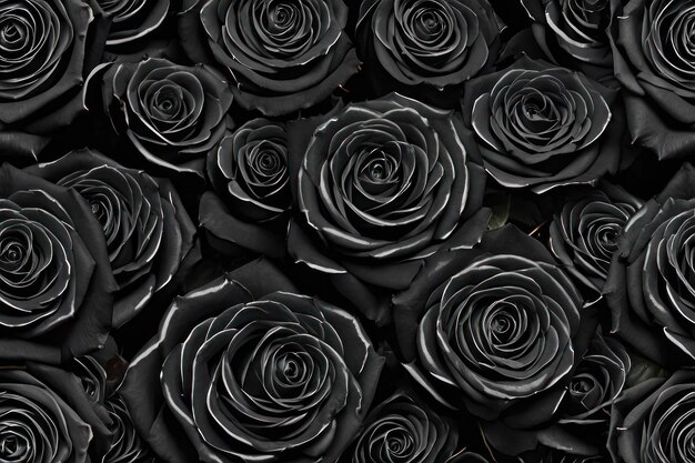 Photo bouquet de roses monochrome