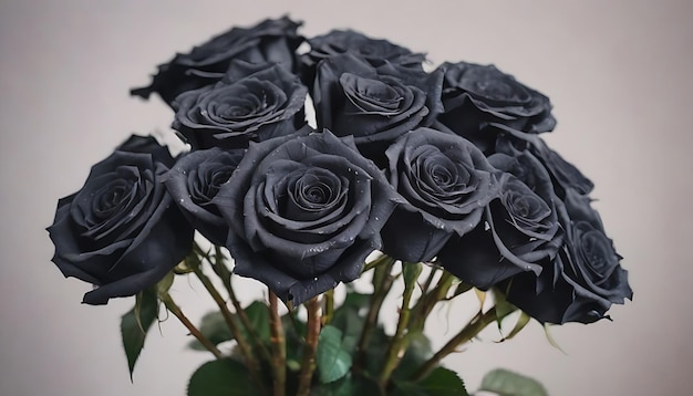 Un bouquet de roses noires