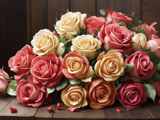 Bouquet de roses roses dans un bouquet isolé sur le blanc