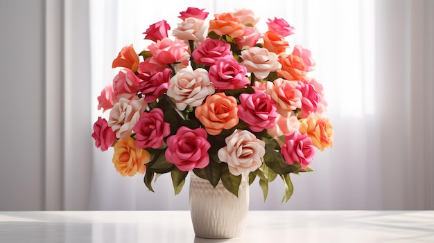 bouquet de roses un symbole classique d'amour et d'affection
