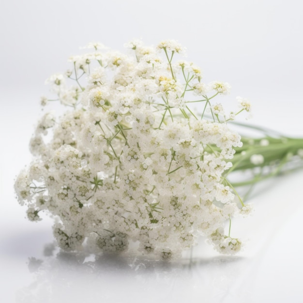 Bouquet de souffle de bébé sur fond blanc généré par l'IA