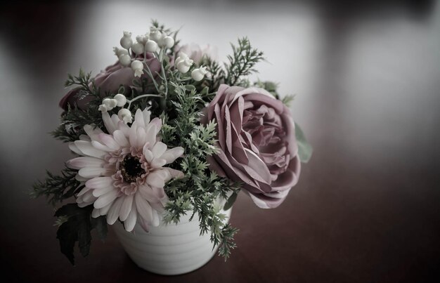 Bouquet sur la table